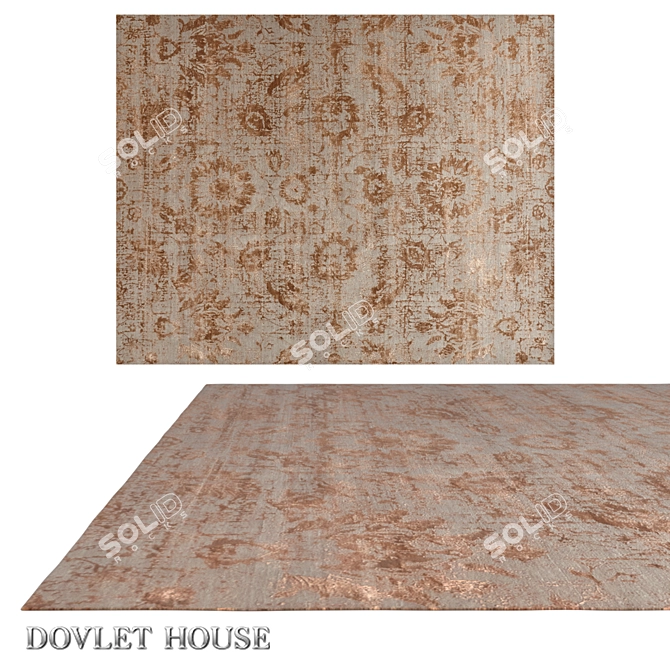 Luxury Silk and Wool Carpet 3D model image 1