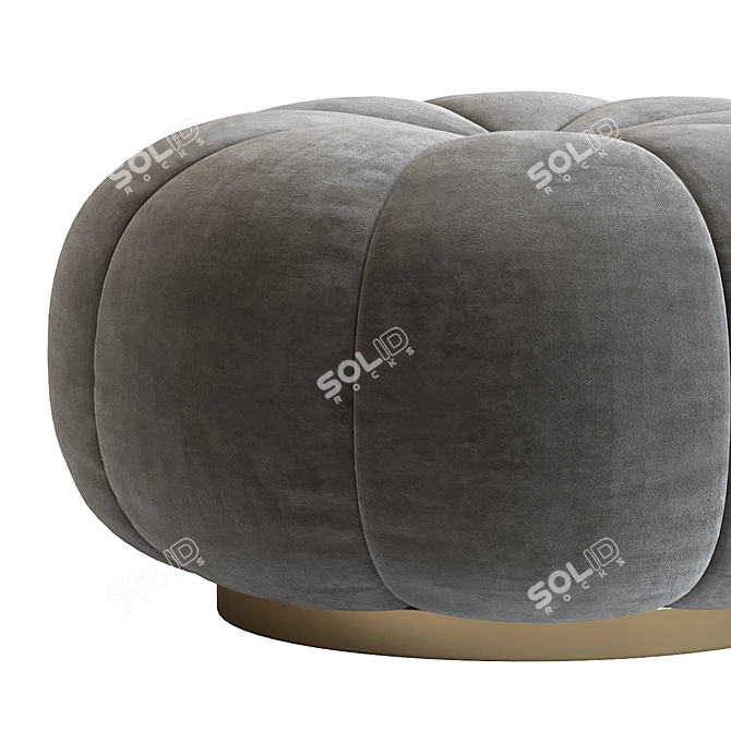 Sofia Velvet Footstool: Luxurious and Elegant 3D model image 6