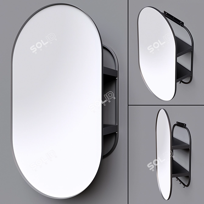 Sleek Storage Mirror: Lindbyn 3D model image 1