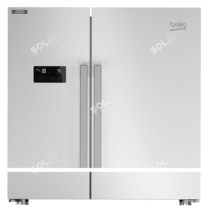 Beko Refrigerator Set: Cool & Spacious 3D model image 2