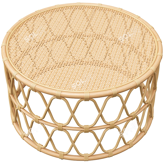 Modern Wicker Coffee Table: Lotta 3D model image 2