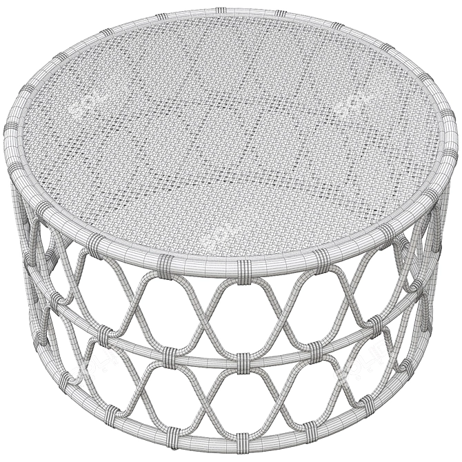 Modern Wicker Coffee Table: Lotta 3D model image 3