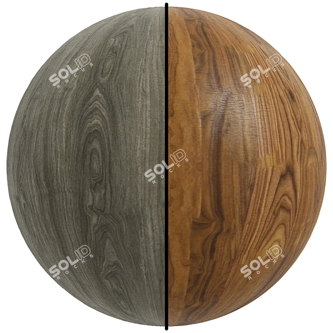 Title: Old Wood Matte Varnish | PBR 3D model image 1