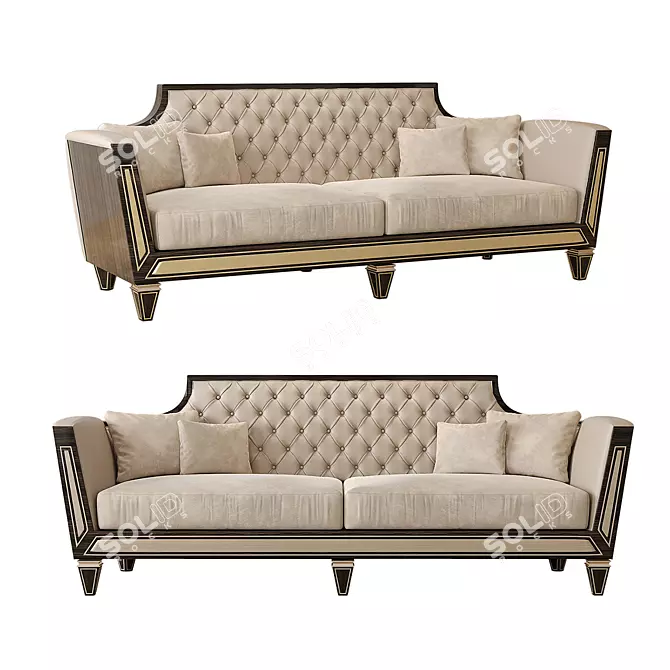 Mariner Belair: Stylish 2-Seater Sofa 3D model image 4