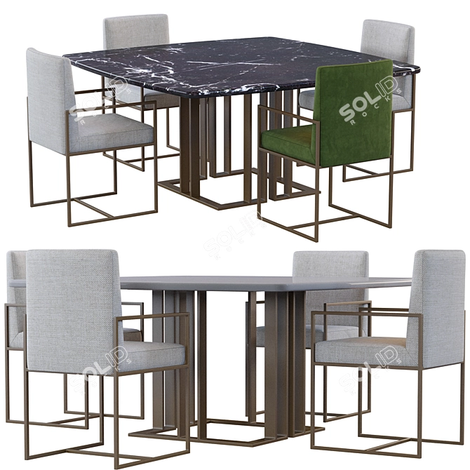 Modern Charlie Table by Meridiani 3D model image 2