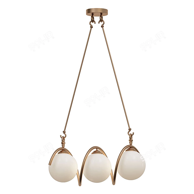 Brass Delight Chandelier - KG1212P 3D model image 1