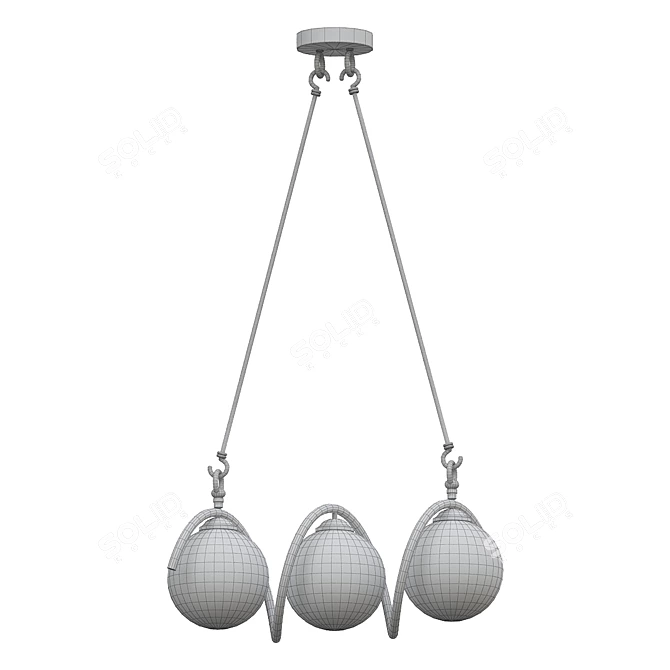 Brass Delight Chandelier - KG1212P 3D model image 2