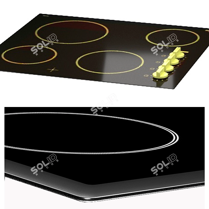 Bosch Induction Hob Set 3D model image 2