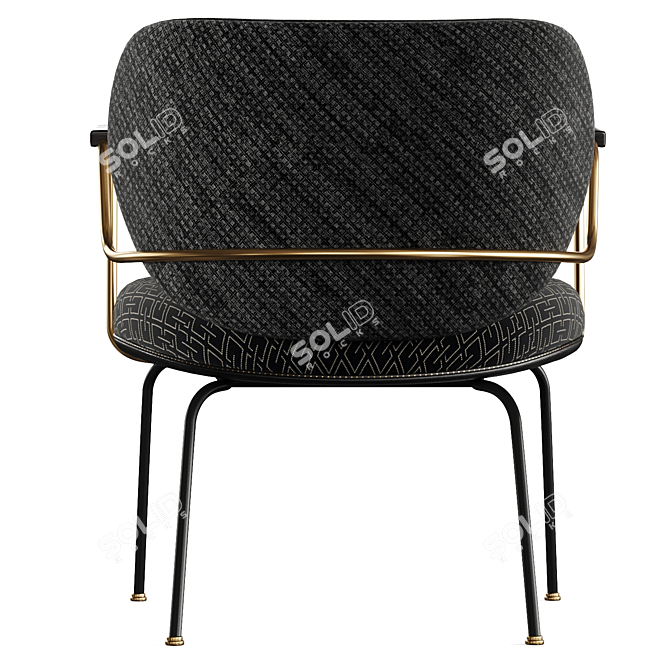 Elegant Kalida Lounge Chair 3D model image 2