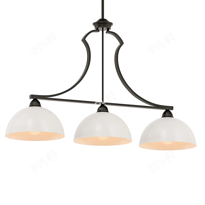 Bronze Kitchen Island Light Chandelier 3D model image 1
