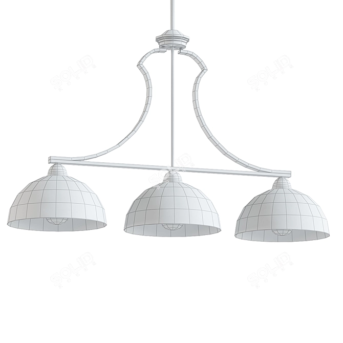 Bronze Kitchen Island Light Chandelier 3D model image 2