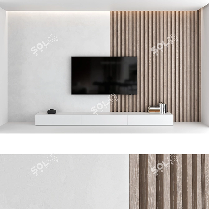 Luxury TV Wall Set: Transform Your Space with Set 11 3D model image 3