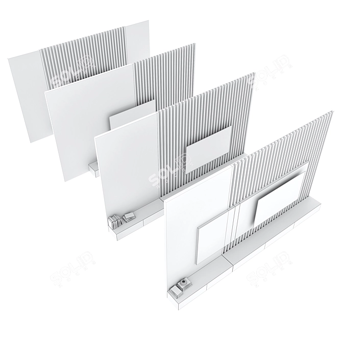 Luxury TV Wall Set: Transform Your Space with Set 11 3D model image 7