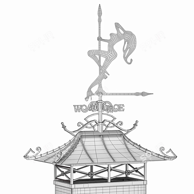 Weather Vane Chimney Cap 3D model image 4