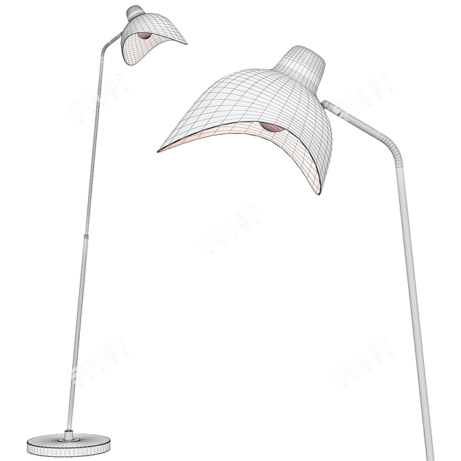 Modern Rotating Floor Lamp: Asta 3D model image 3