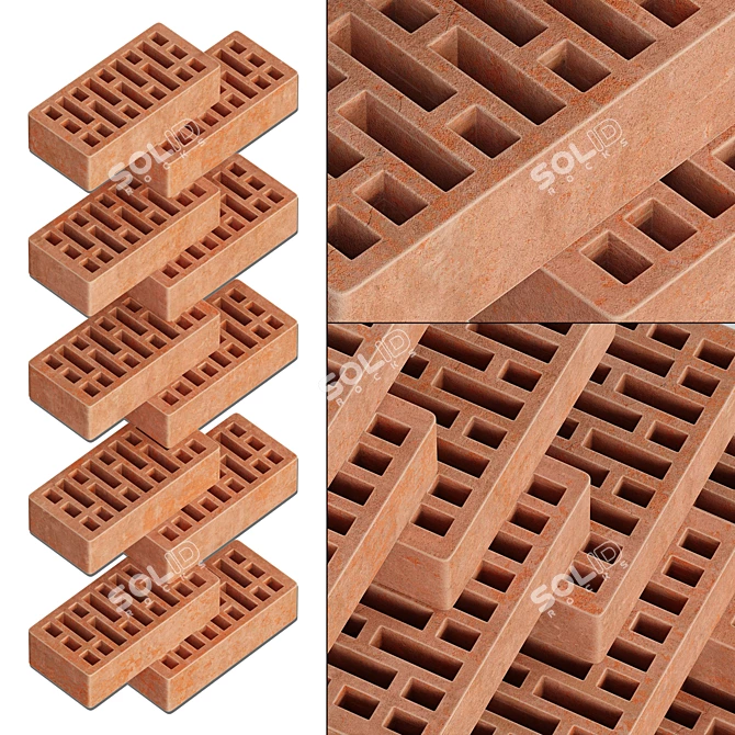 Brick n3/№3 - High-Quality Textured 3D Brick Model 3D model image 1