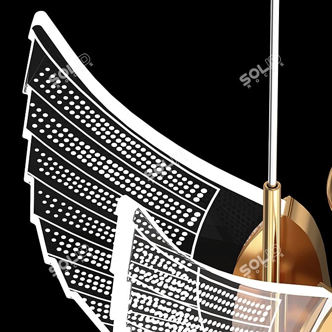 Glowing Swan Pendant Light 3D model image 4