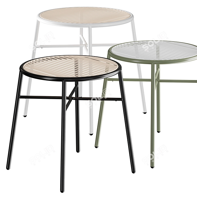 Piper Steel Stool: Stylish and Durable 3D model image 1