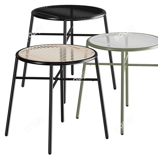 Piper Steel Stool: Stylish and Durable 3D model image 2