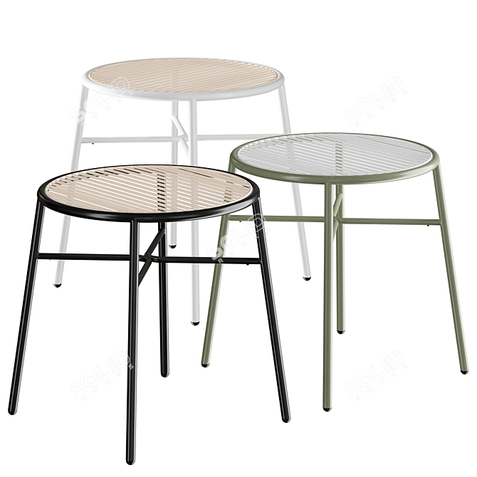 Piper Steel Stool: Stylish and Durable 3D model image 3