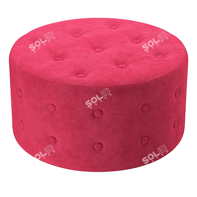 Velvet Pouffe Footstool  Tampa 3D model image 2