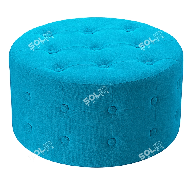 Velvet Pouffe Footstool  Tampa 3D model image 3