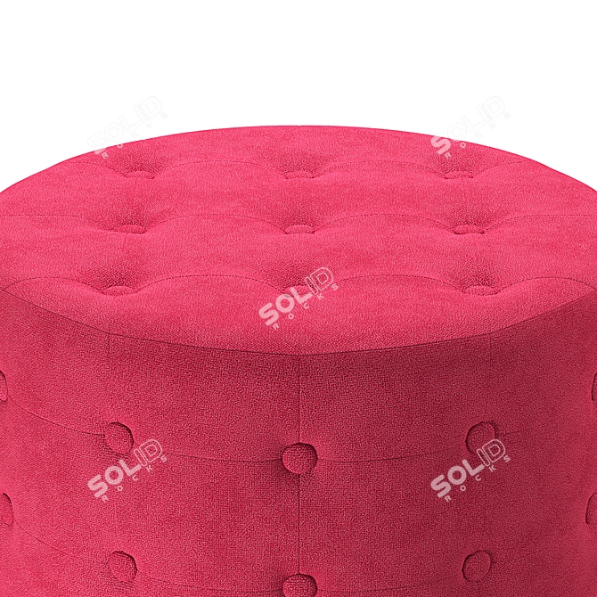 Velvet Pouffe Footstool  Tampa 3D model image 5