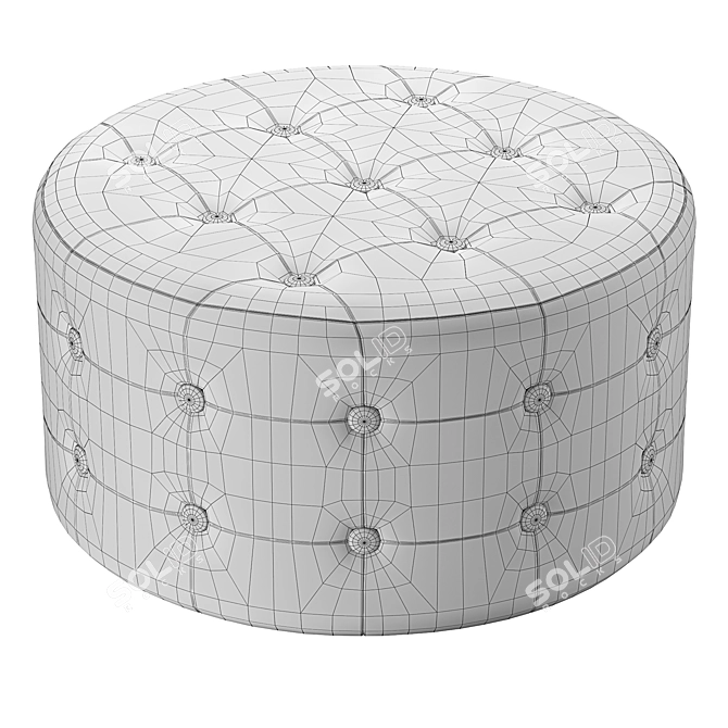 Velvet Pouffe Footstool  Tampa 3D model image 7