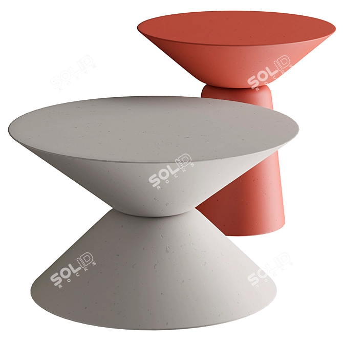Contemporary Cimento Murano Table 3D model image 1