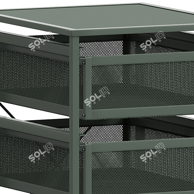 Compact & Versatile IKEA Drawer Unit 3D model image 2