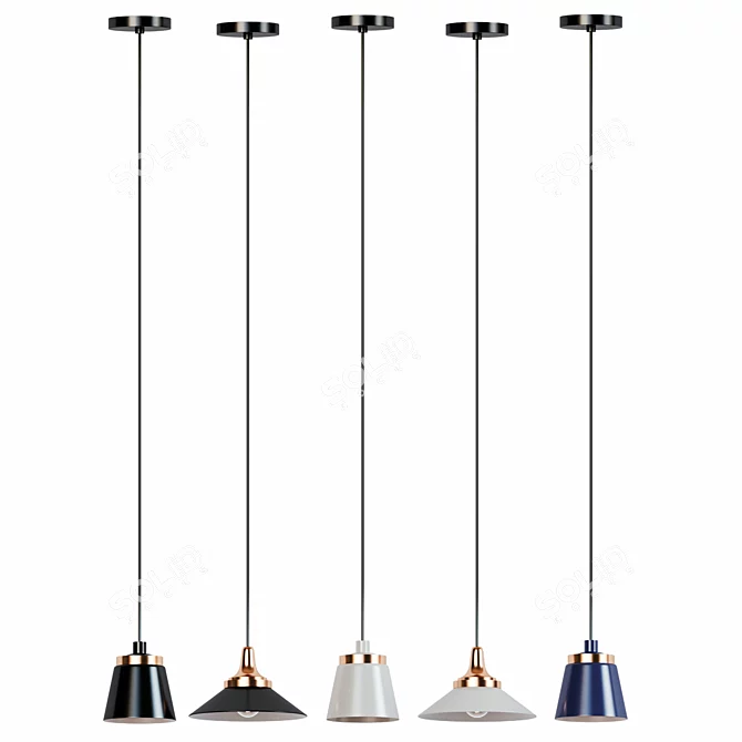 Modern Nordic Pendant Light: Loft Style for Dining Room, Living Room, Restaurant, Cafe, Club, Bedroom, Bar, Hall 3D model image 2