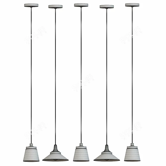Modern Nordic Pendant Light: Loft Style for Dining Room, Living Room, Restaurant, Cafe, Club, Bedroom, Bar, Hall 3D model image 3