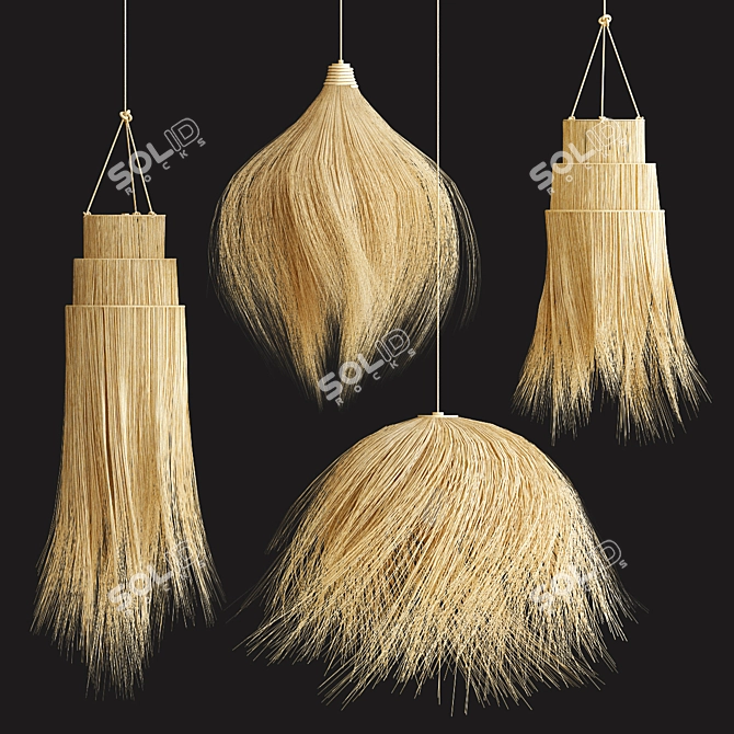 Handcrafted Alang Pendant Collection 3D model image 1