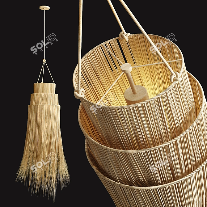 Handcrafted Alang Pendant Collection 3D model image 3