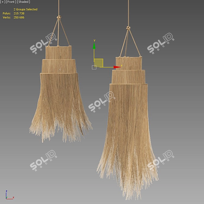 Handcrafted Alang Pendant Collection 3D model image 6