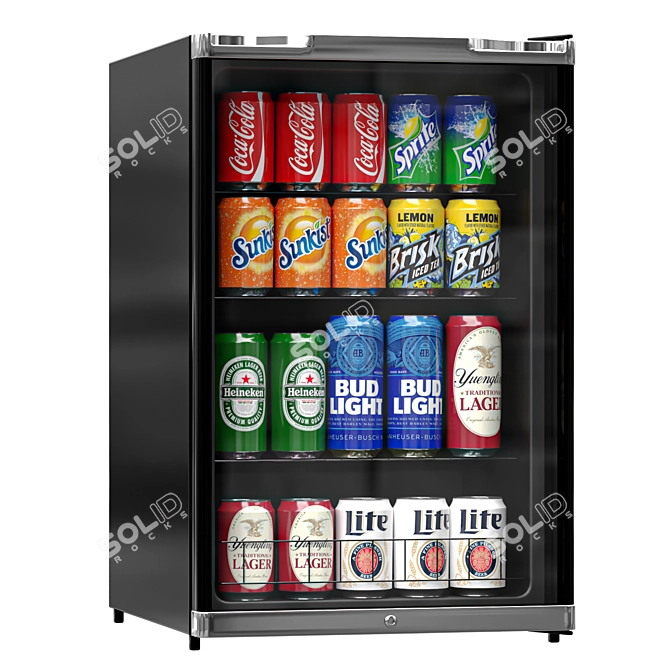 ChillMate Mini Beverage Fridge 3D model image 1