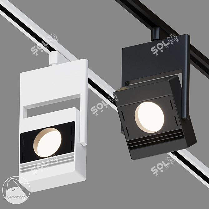 Modern LED Ceiling Track Lighting 3D model image 1