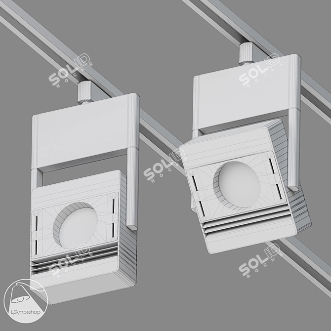 Modern LED Ceiling Track Lighting 3D model image 2