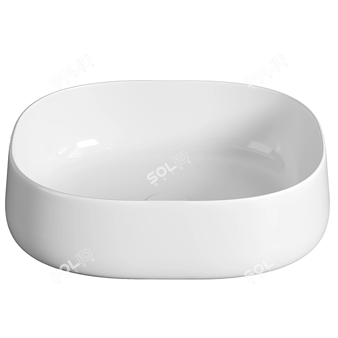 Olympia Oval Countertop Sink 3D model image 2