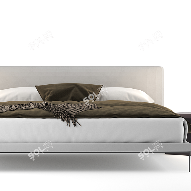 Modern B&B Atoll Bed: Stylish & Sophisticated 3D model image 2