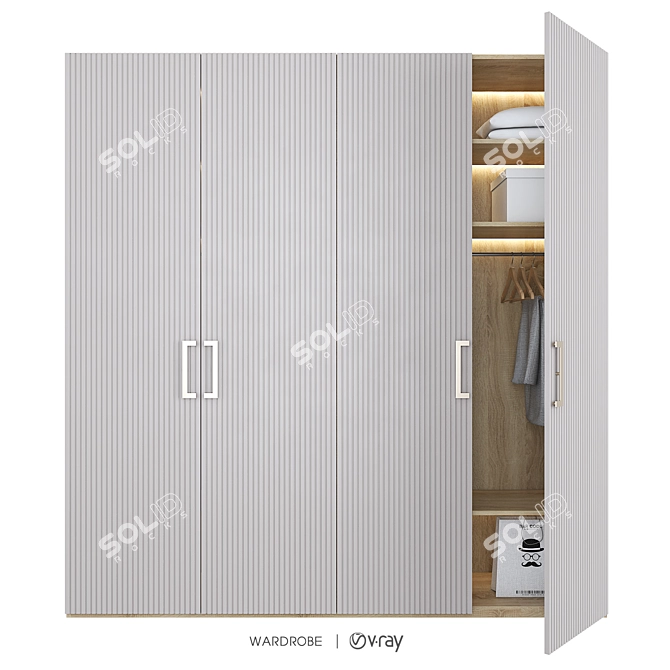 Customizable Bingo Built-In Wardrobe 3D model image 3