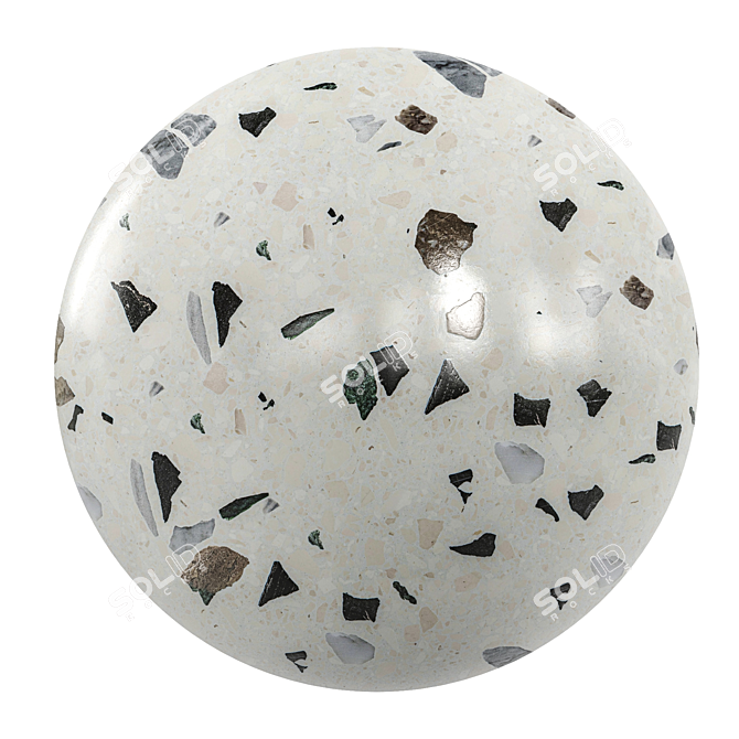 Venetian Terrazzo Marble: PBR Seamless Material (PBR Терраццо Мрамор: PBR Безш 3D model image 1