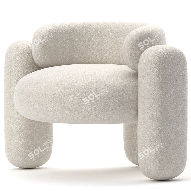 Embrace Armchair: Contemporary Comfort at Its Best 3D model image 1