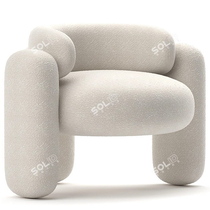 Embrace Armchair: Contemporary Comfort at Its Best 3D model image 2
