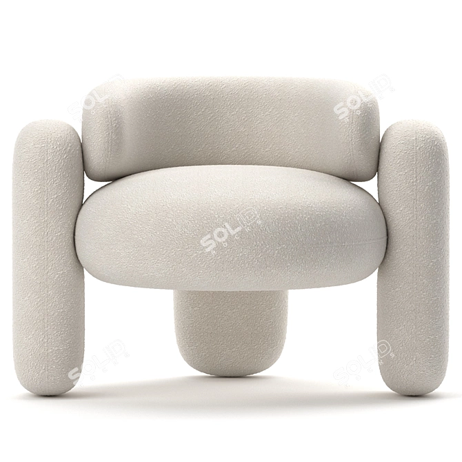 Embrace Armchair: Contemporary Comfort at Its Best 3D model image 3