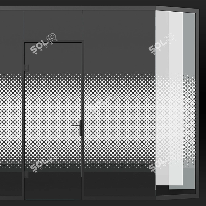 Vinyl Glass Film Set: Office Partition Design 3D model image 3