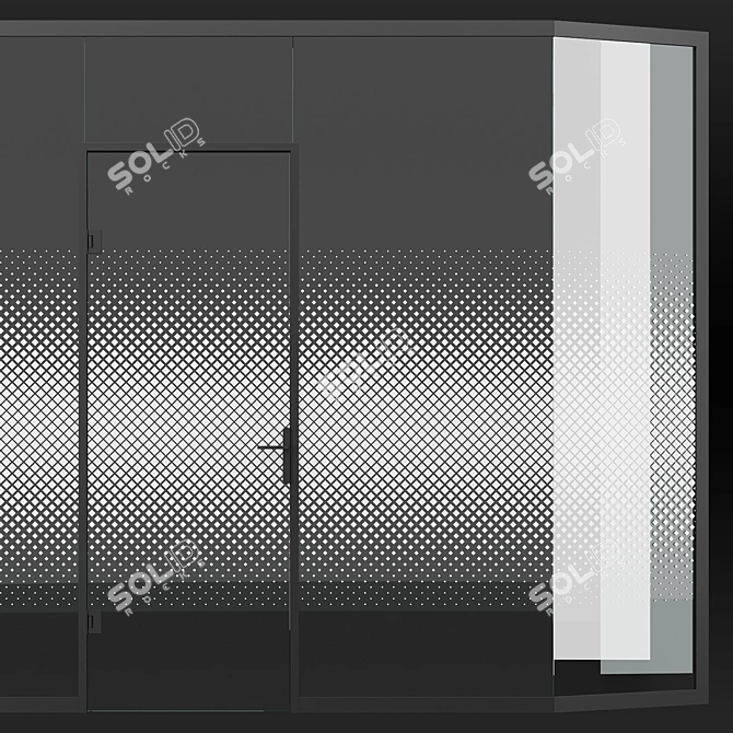 Vinyl Glass Film Set: Office Partition Design 3D model image 4