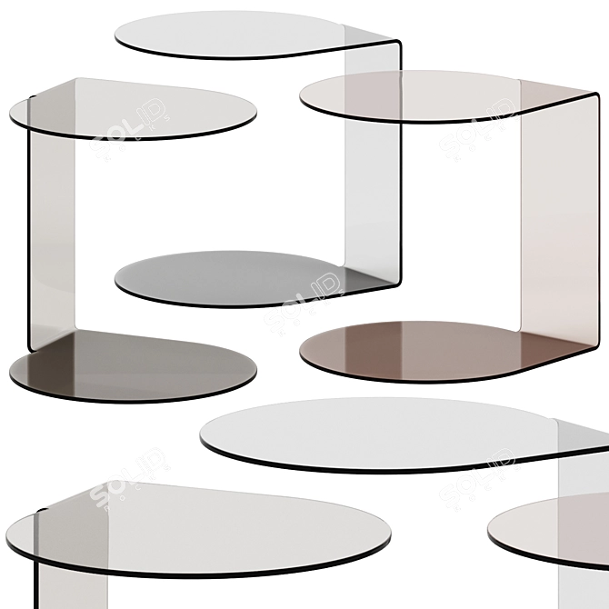 Sleek Merian Side Table 3D model image 1