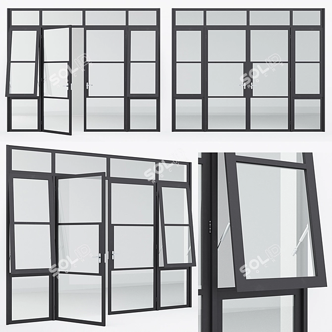 Modern Aluminum Door 14 3D model image 1