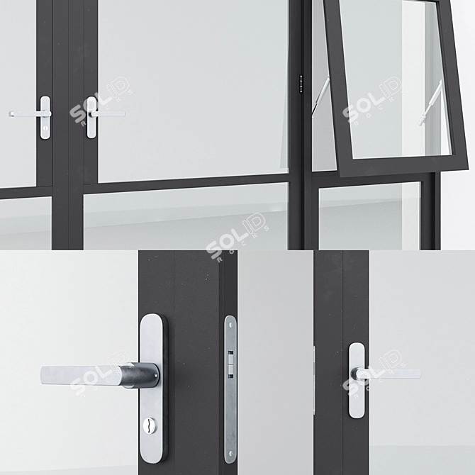 Modern Aluminum Door 14 3D model image 2